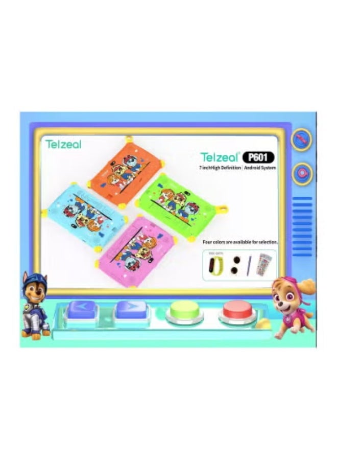 Telzeal P601 Kids Tablet with 7-Inch HD Display | Android 10.1, 6GB RAM + 128GB ROM | Preloaded Educational Apps, Parental Controls & Wi-Fi Connectivity | 3000mAh Battery | Child-Safe Shockproof Case Included | Ideal Learning & Entertainment Tablet – Blue - Image 3