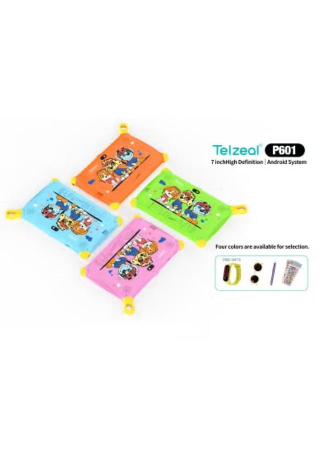 Telzeal P601 Kids Tablet with 7-Inch HD Display | Android 10.1, 6GB RAM + 128GB ROM | Preloaded Educational Apps, Parental Controls & Wi-Fi Connectivity | 3000mAh Battery | Child-Safe Shockproof Case Included | Ideal Learning & Entertainment Tablet – Blue - Image 4