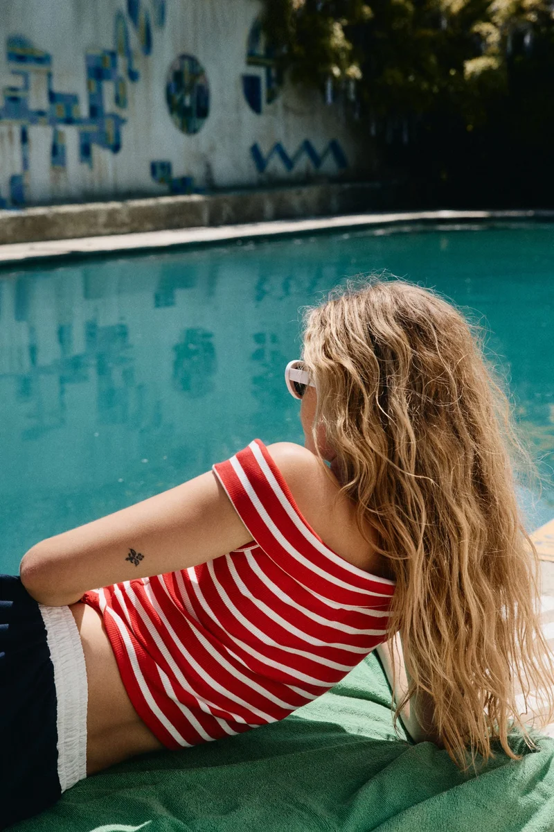 H&M Ribbed off-the-shoulder top