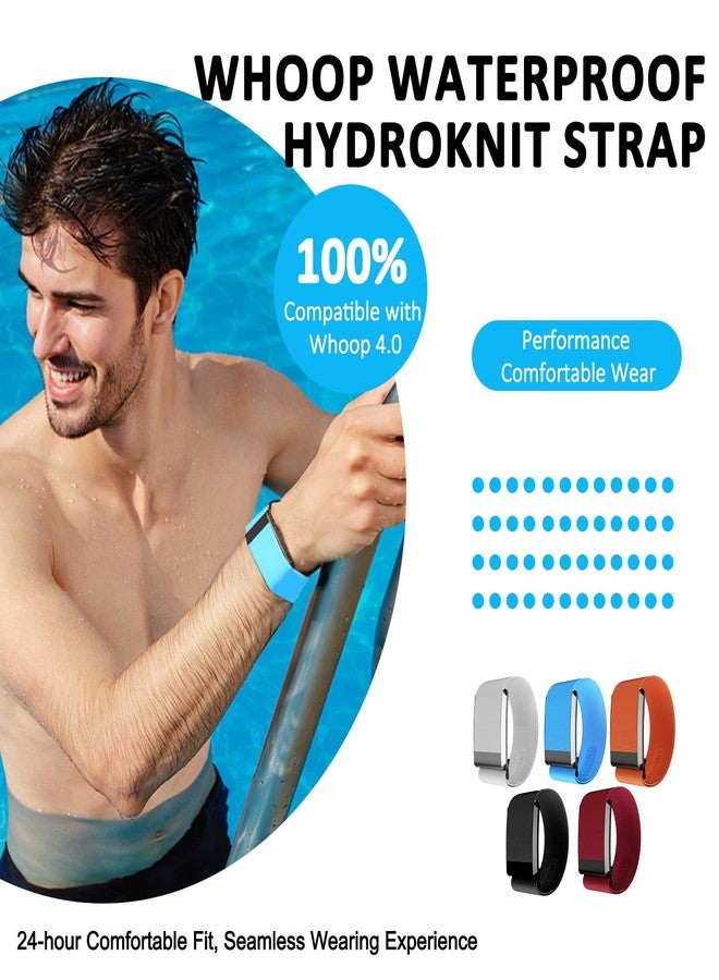 Yarise Hydroknit Compatible Strap for Whoop 4.0 – Quick-Dry, Elastic Replacement Band (BLACK) - Image 3