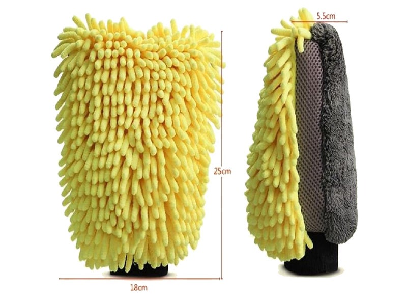 CAR SAAZ Waterproof Microfiber Glove – 2500 GSM | Dual Sided Car Cleaning Wash Mitt | High Absorbency, Deep Cleaning, Scratch-Free, Lint-Free | Washable & Reusable - Image 2