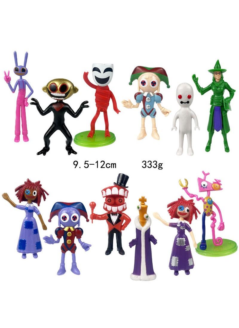 Y&D 12-Piece The Amazing Digital Circus Figurines Model Toys Cake Car Model  - Image 1