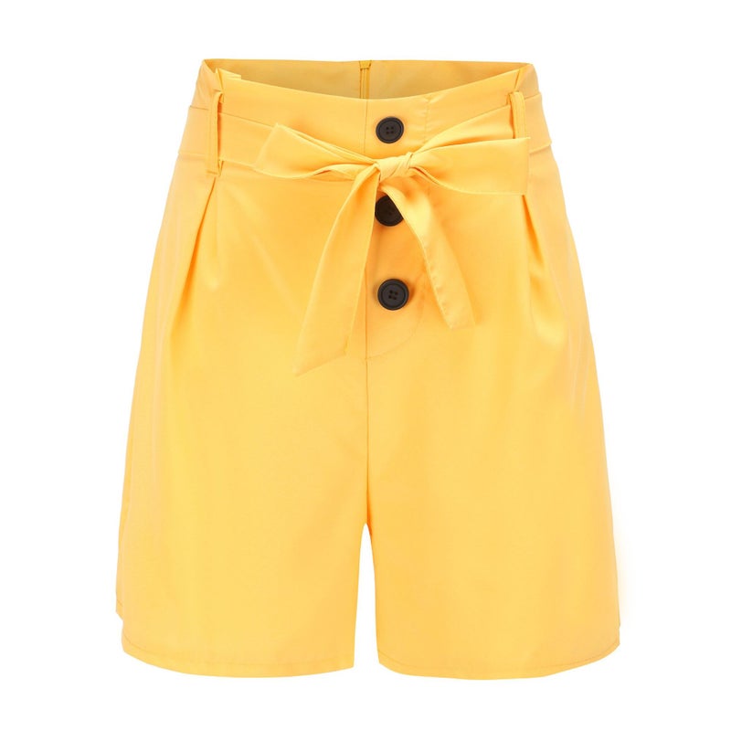 Wish Sale Women'S Shorts Slim Fashion High Waist Belt Beach Shorts - Image 4