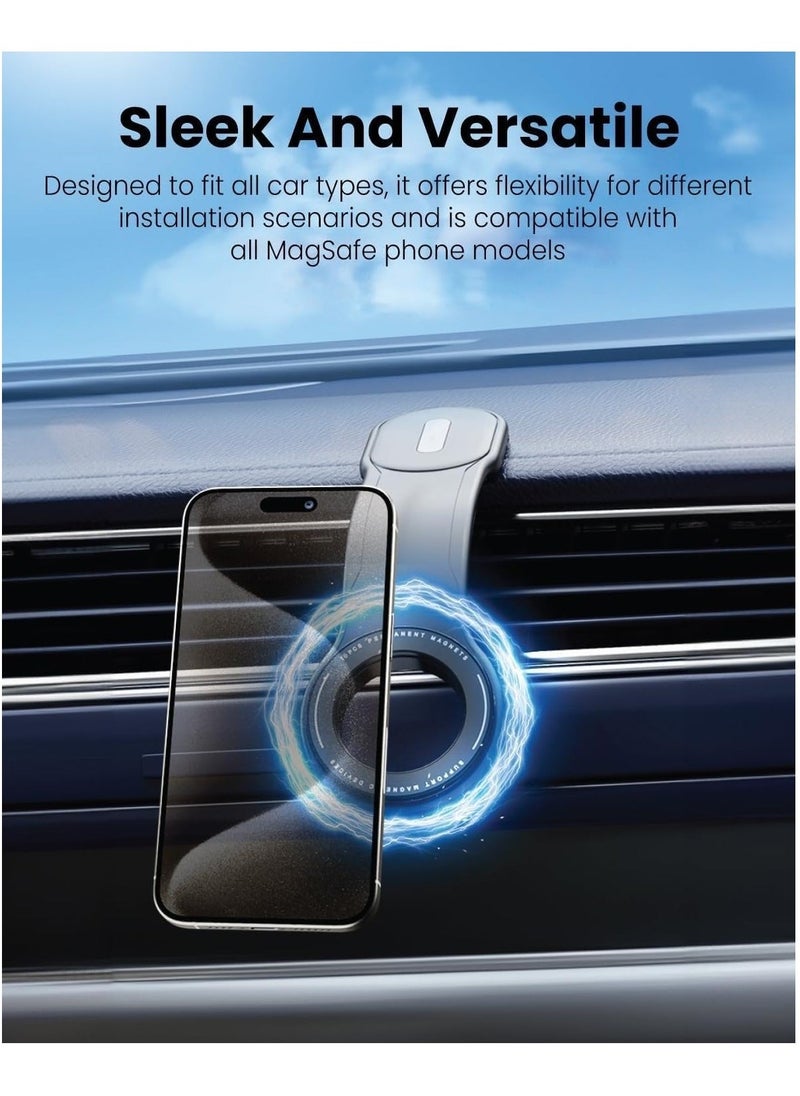 TIGER Magnetic Car Phone Holder – Strong Base, Foldable Design for Secure Grip, Universal Car Mount, Easy Installation, Compatible with All Smartphones - Image 3