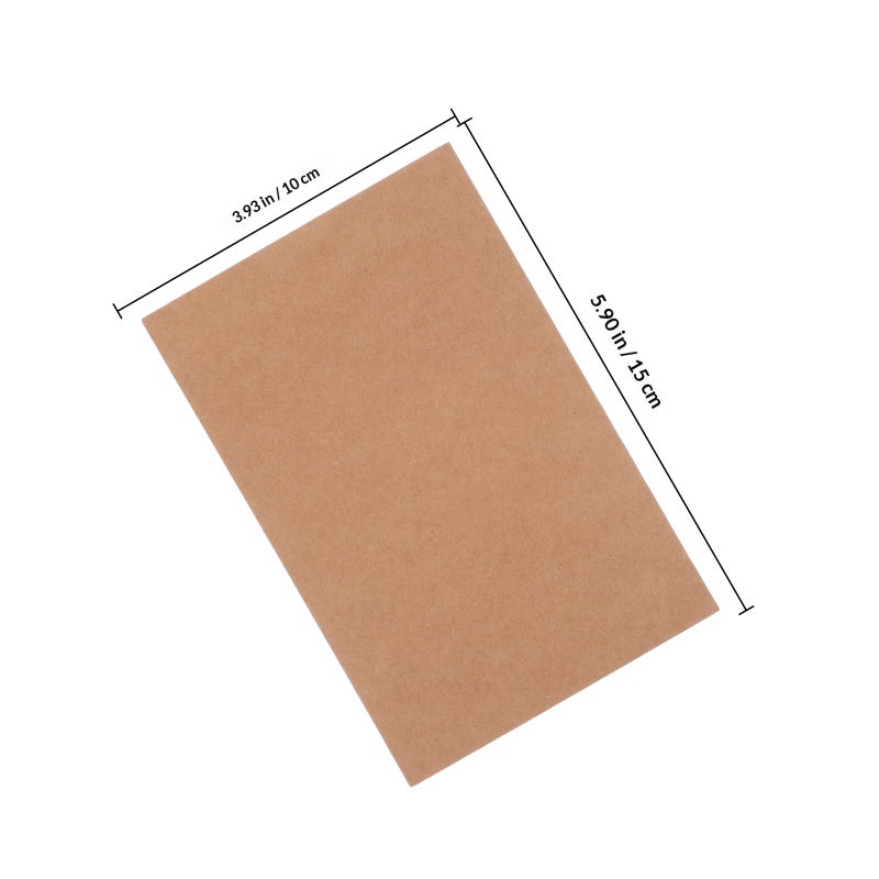 100pcs Creative Greeting Card Message Kraft Handmade Memo Cards DIY Blank Greeting Card Graffiti Postcard Handwritten Message Cards (Brown) - Image 2