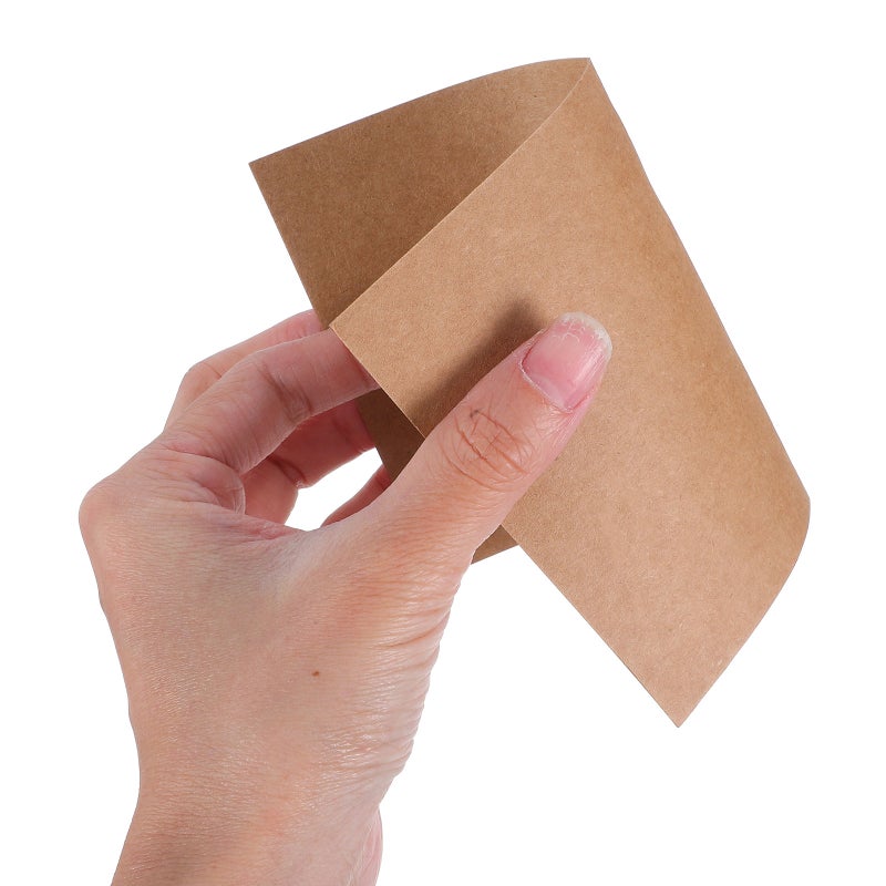 100pcs Creative Greeting Card Message Kraft Handmade Memo Cards DIY Blank Greeting Card Graffiti Postcard Handwritten Message Cards (Brown) - Image 3
