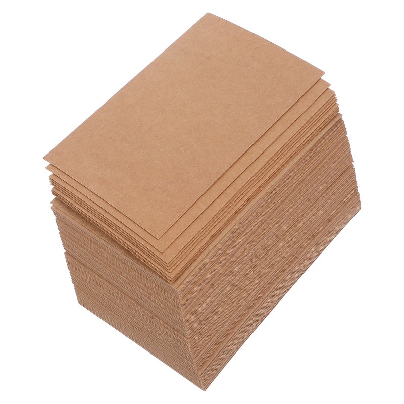 100pcs Creative Greeting Card Message Kraft Handmade Memo Cards DIY Blank Greeting Card Graffiti Postcard Handwritten Message Cards (Brown) - Image 4