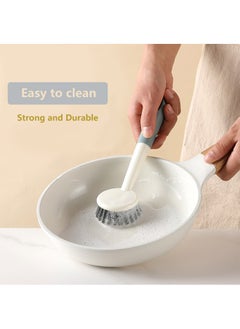 SOWUGI Kitchen Dish Brush Dish Scrubber Pans Pots Kitchen Sink Dishwashing Cleaning Brushes Cleaning Tools 2 PCS with 2 Hook  - Image 2