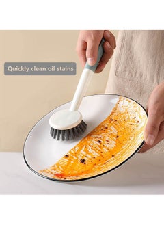 SOWUGI Kitchen Dish Brush Dish Scrubber Pans Pots Kitchen Sink Dishwashing Cleaning Brushes Cleaning Tools 2 PCS with 2 Hook  - Image 3