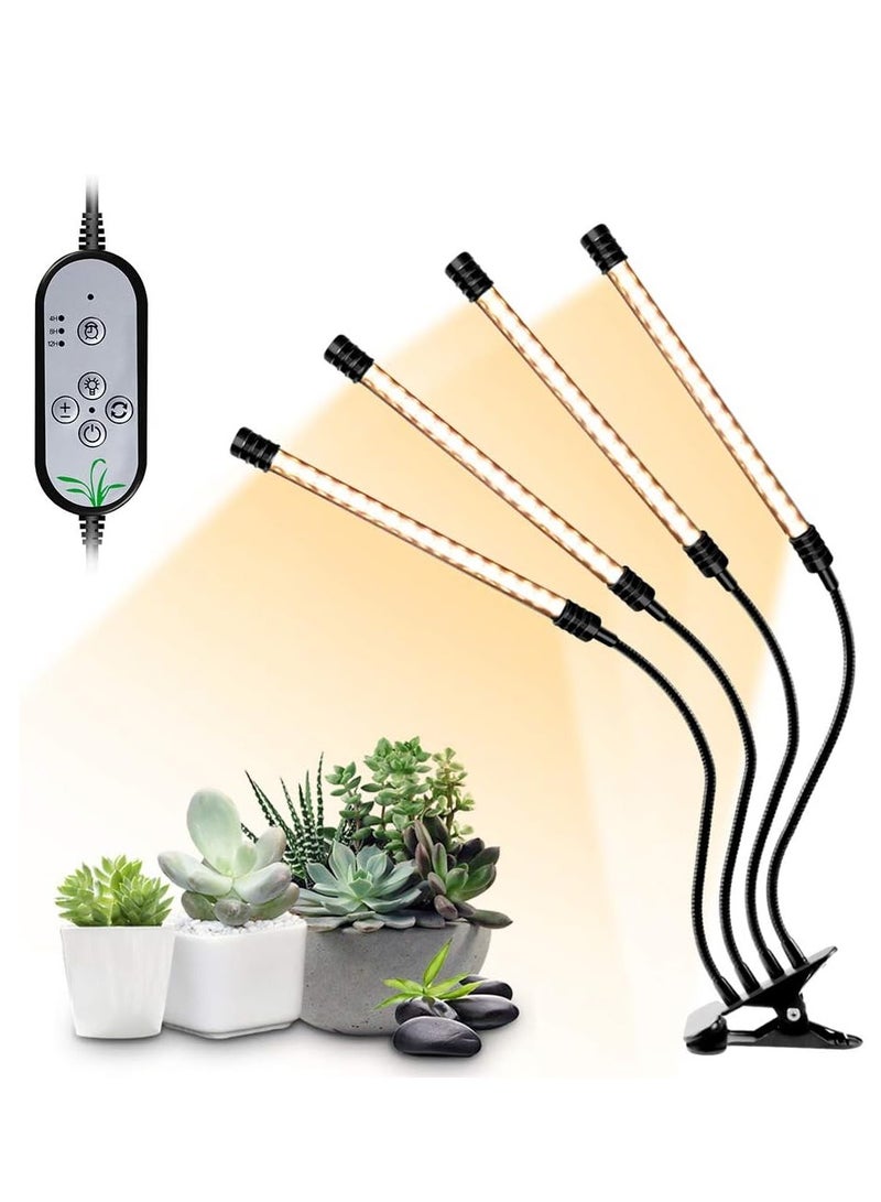 GUDOO USB Plant Grow Light Sunlight White Full Spectrum Lighting Angle Adjustable Desktop Clamp Growing Lamp for Indoor Plants 5 Dimmable Levels 4/8/12H Timer - Image 1