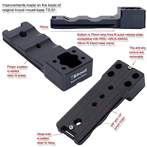 iShoot Lens Collar Replacement Foot Tripod Mount Ring Support Holder Base Compatible with Sigma 150-600mm f/5-6.3 (DG DN OS Sports)(DG OS HSM Sports); 60-600mm f/4.5-6.3 (DG DN OS Sports)(DG OS HSM Sports) - Image 3