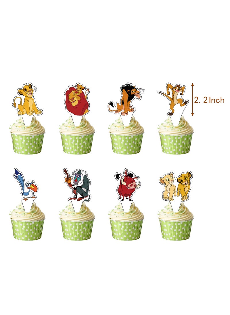 General Lion King Theme Birthday Party Decoration Lion King Simbara Flag Cake Card Balloon Party Supplies Decoration  - Image 4