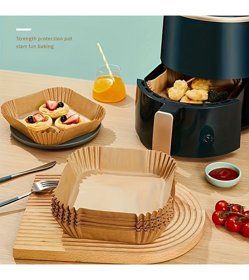 120Pcs Universal Air Fryer Liners For Oven And Microwave Non Stick Heat Resistant Baking Paper For Home And Commercial Use - Image 5