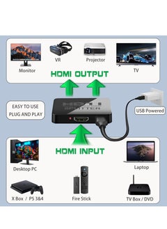 EXPGlobal HDMI Splitter 1 in 2 Out 4K with Audio Synchronization, HDMI Hub HDMI Splitter for Dual Monitors Mirror Display Laptop , Dual HDMI Adapter for 2 Monitor Displays Multi-Screen  - Image 3