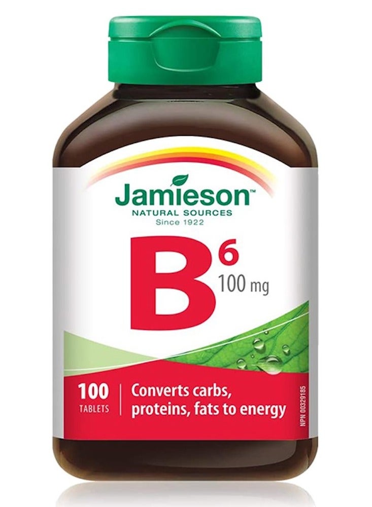 Jamieson Vitamin B6 Pyridoxine 100 mg 100 Tablets