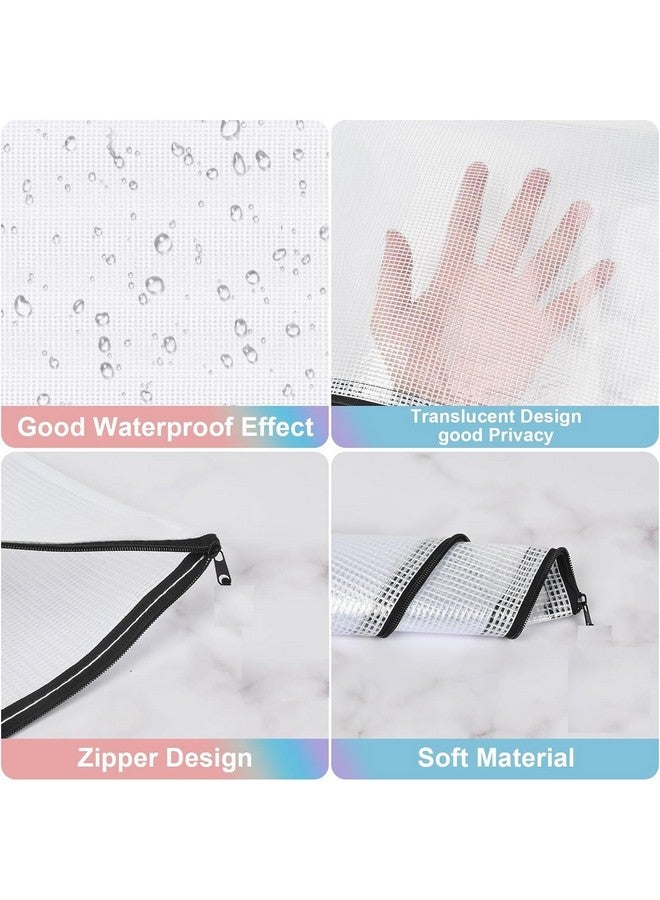 Lify حقيبة ليفي بسحاب، حقائب بسحاب كبيرة جداً، حقائب بسحاب مقاومة للماء لمستلزمات المكتب، الألغاز، تخزين ألعاب الطاولة ومشاريع التطريز المتقاطع - عبوة مكونة من 6 قطع (رمادي فاتح A3&A4 (6+6)- 12 حقيبة) - Image 3