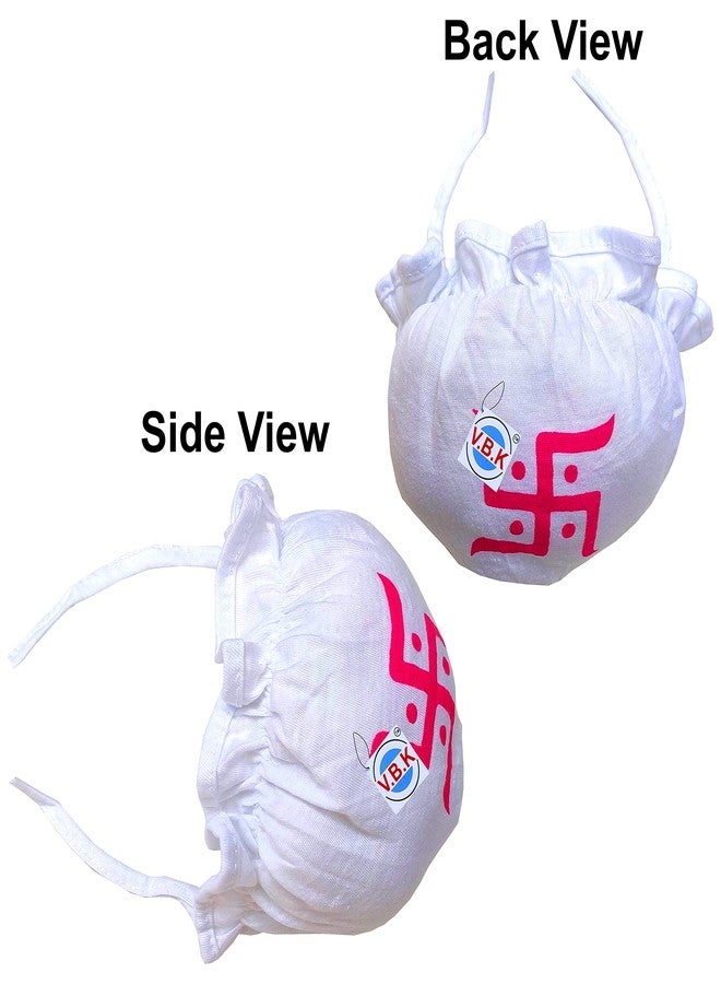 V.B.K® Baby Boys and Baby Girls Naming Ceremony(Chhathi) Set With Jhabla(1 Pcs),Nappy(Langot)(1 Pcs),Hand Mittens(Gloves)(4 Pairs),Leg Booties(4 Pair) and Cap,Pure Hosiery Cotton Fabric,0 to 3 Months - Image 4