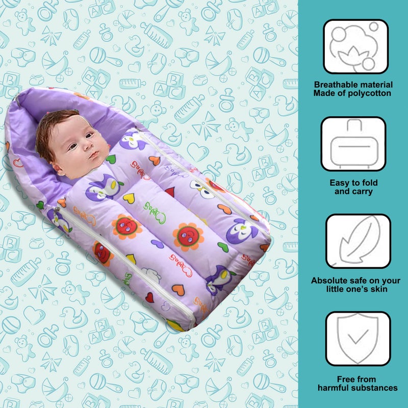 ParentsLap Gem Baby Sleeping Bag Cum Carrying Bag (Purple) - Image 3