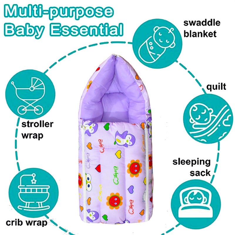 ParentsLap Gem Baby Sleeping Bag Cum Carrying Bag (Purple) - Image 4
