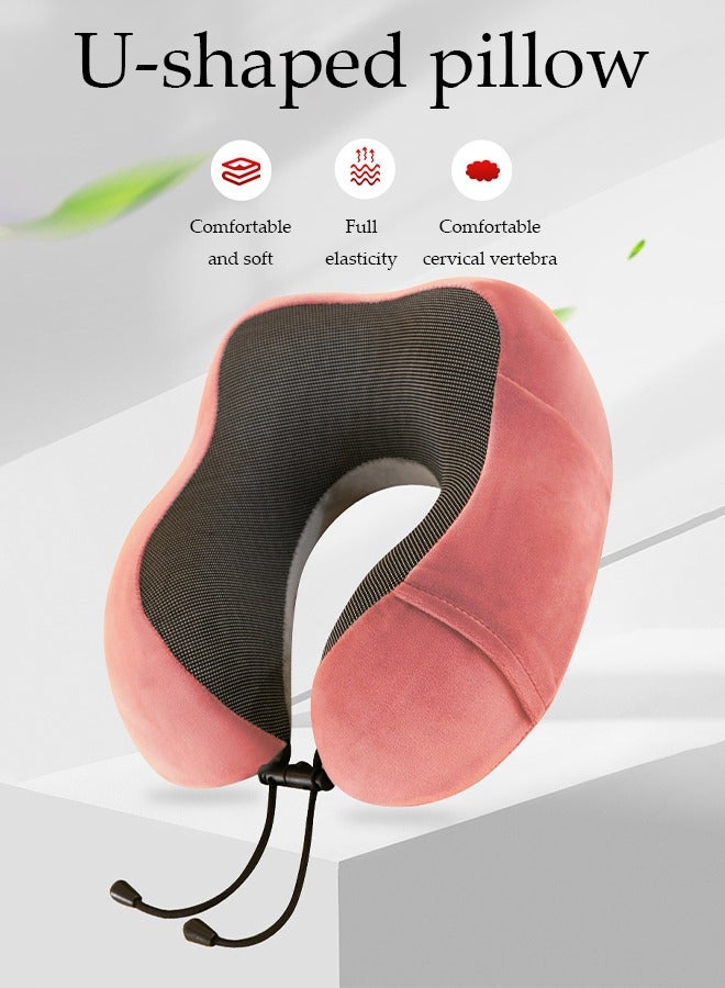 DUNISO Travel Neck Pillow，Portable Memory Foam Neck Pillow，U Shape Head Pillow with Storage Bag,360°Surround Support，Comfortable and Breathable，for  Airplane, Car, Train, Bus and Home Use - Image 3