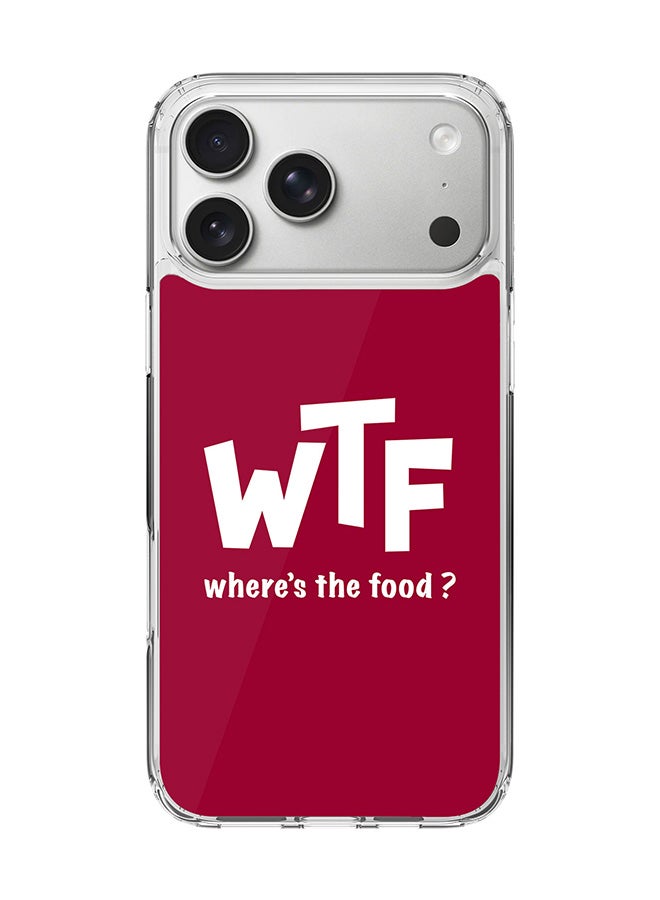 Stylizedd Classic Clear MagSafe Case for iPhone 17 Pro Max , Hybrid Soft Case Flexible Edges Anti Drop TPU PC Gel Thin Transparent Cover [ Designed for iPhone 17 Pro Max ] - Where's the food?