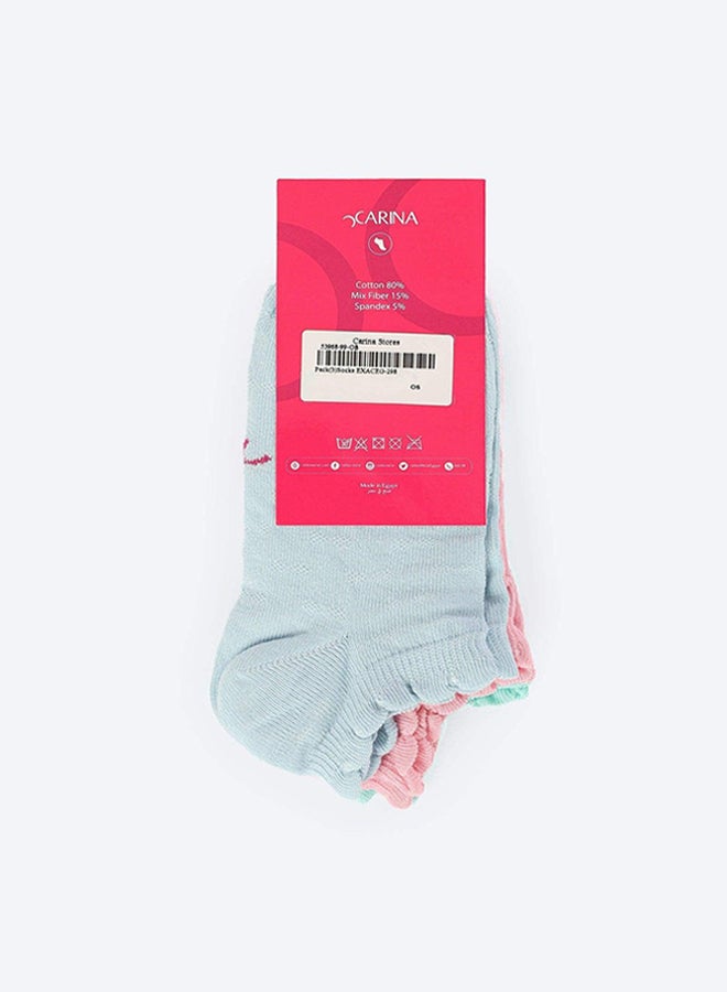 Carina Pack of 3 Cotton Socks - Image 3