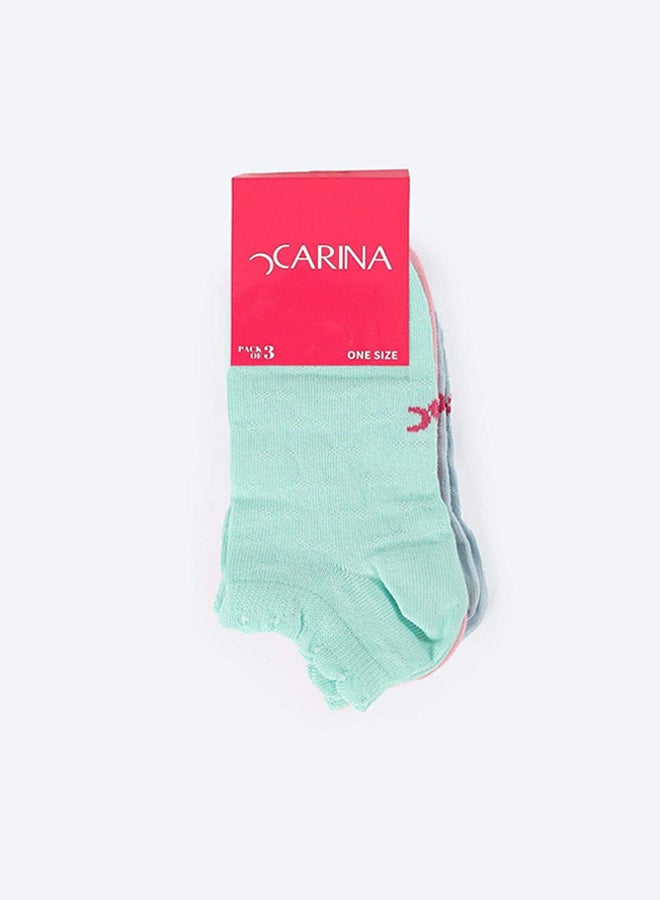 Carina Pack of 3 Cotton Socks - Image 2