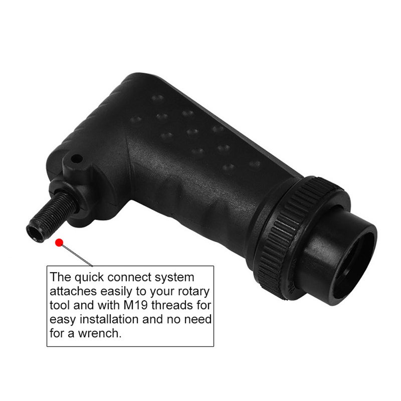 M19 Thread 575 90° Right Angle Rotary Tool Attachment Utility Auxiliary Accessories for Electrical Grinding Polishing Machine - Image 4