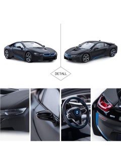 RASTAR Remote Control Cars 1/14 Scale Officially Licensed RC Series BMW i8, Electric Sport Racing Hobby Toy Car With Open Door Model Vehicle for Boys and Girls Teens and Adults Gift - Matt Black  - Image 5