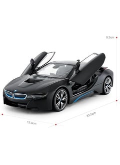 RASTAR Remote Control Cars 1/14 Scale Officially Licensed RC Series BMW i8, Electric Sport Racing Hobby Toy Car With Open Door Model Vehicle for Boys and Girls Teens and Adults Gift - Matt Black  - Image 3