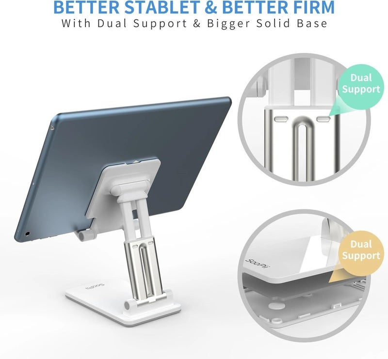 SOOPII Desktop Premium-A Quality Mobile Phone Stand + Tablet Stand, Tab Stand, Mobile Holder, Adjustable & Foldable Mobile Stand, Stand for Mobile Phone and Tablet (Up to 10.3 inches) (DM01i) - Image 4