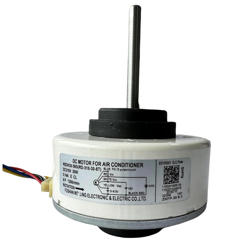 IXGPUTS New Air Conditioning Motor (OEM) WZDK30-38G (RD-310-30-8T) DC Brushless Fan Motor, 30W Inverter air Conditioner Motor DC Motor for Conditioner,DC310V 0.14A 1300RPM CCW - Image 4