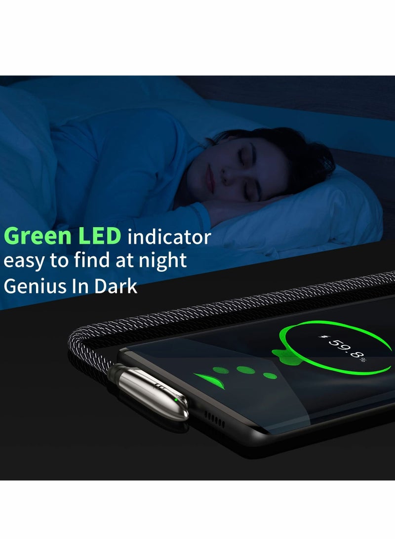 Captaintech USB C Cable Right Angle 90 Degree Cable, 6ft + 4ft【66W】Game Design Right Angle USB C Cable L Shape USB to Type C Elbow Quick Charging and Data Transfer Cord - Image 3