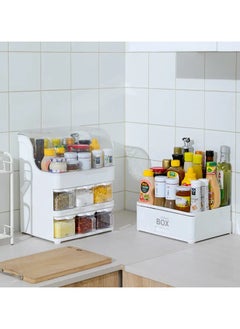 Generic Kitchen Organizer Seasoning Box Storage Jar With Spoon Large Capacity Spice Container Set Dustproof Spice Rack  - Image 5