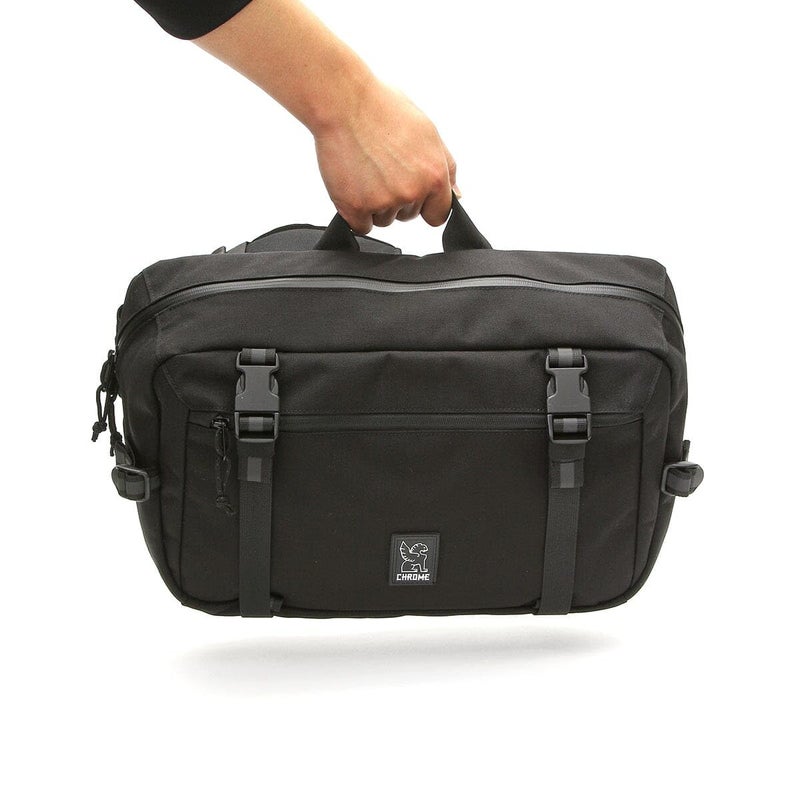 Chrome Industries Kadet Max Messenger Bag â€“ Crossbody Sling for Men and Women w/Quick Release Buckle â€“ 15L, Black - Image 2