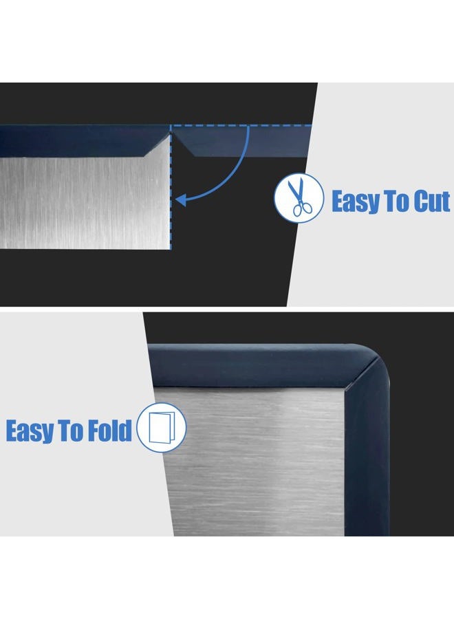 Protalwell Rubber Edge Trim, Self-Adhesive U Channel Edge Trim, U Shaped Edge Protector for Glass, Mirror, Plywood, EPDM Material, Slot Width 1/4"(6.4mm), Length 10 Ft, Black - Image 4