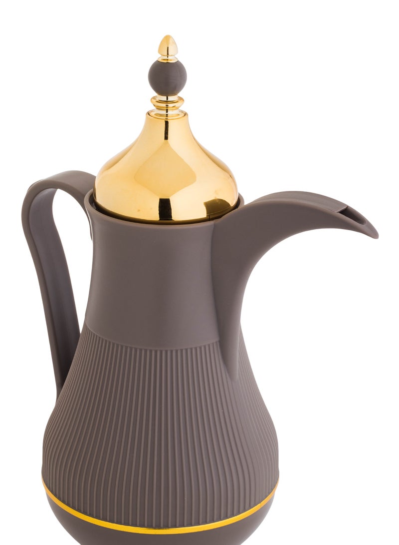 ALASKA Thermos For Tea And Coffee Set 2-Piece Brown With Gold - Image 3