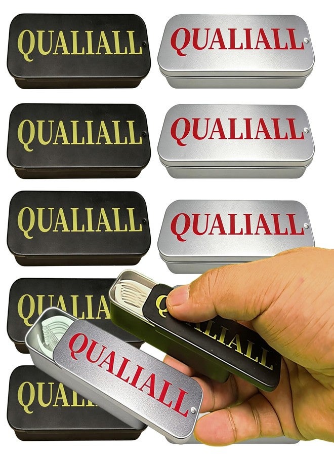 QUALIALL Travel Floss Picks Case, Mini Sealed Sliding Box, 10 Packs - Image 1
