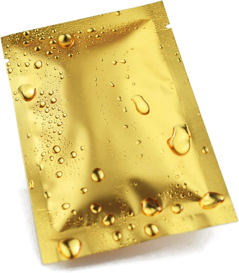 QQ Studio 100 PCS Metallic Mylar Foil Open Top Sealable Bags (9x13cm(3.5x5.1"), 100x Gold) - Image 5