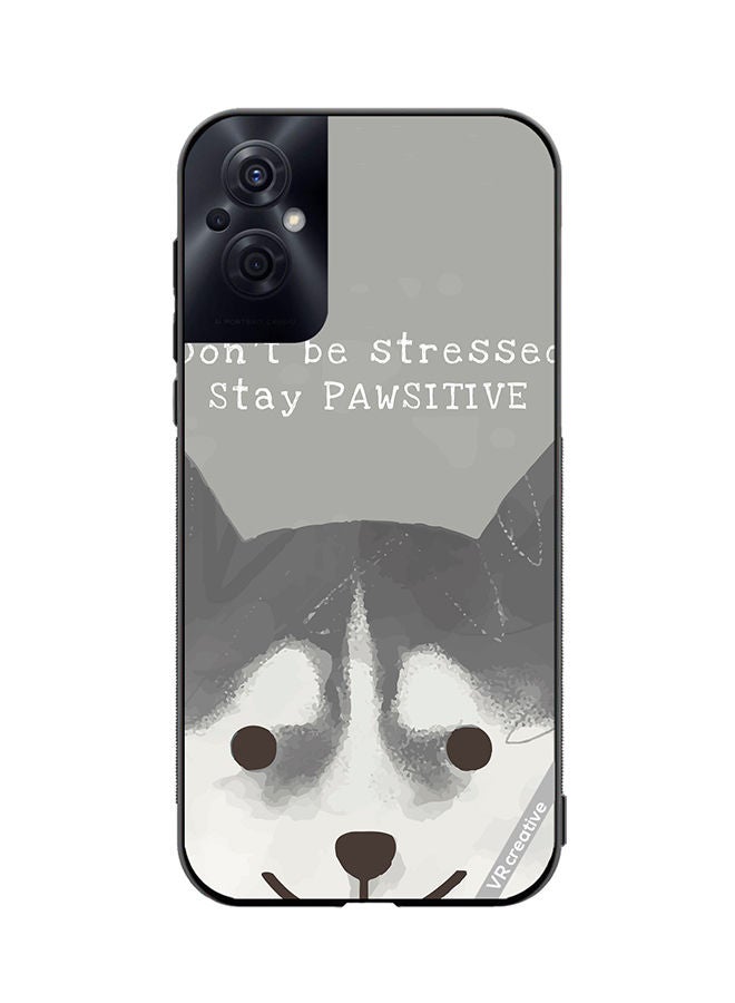 VR CREATIVE Protective Case Cover For Oppo Reno8 Z Pawsitive Dog Design Multicolour - Image 1