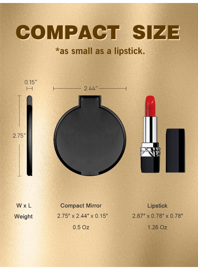 Qislee Compact Mirror Bulk Round Makeup Mirror for Purse Set of 4 White - Image 4
