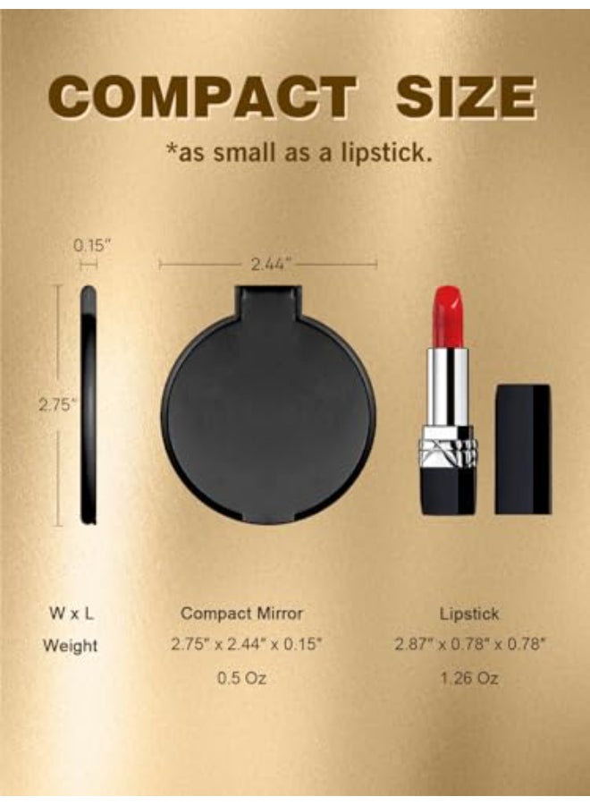 Qislee Compact Mirror Bulk Round Makeup Mirror for Purse Set of 4 White - Image 3
