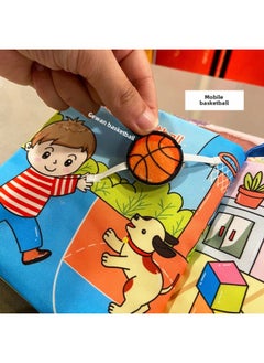 Generic Blepa Facial Features Cognitive Cloth Book Baby Baby Touch Stereo Sound Paper Early Education Cloth Book Character Tear Cloth Book-Color:Five Senses Cloth Book (Chinese And English Version)  - Image 4