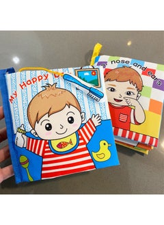 Generic Blepa Facial Features Cognitive Cloth Book Baby Baby Touch Stereo Sound Paper Early Education Cloth Book Character Tear Cloth Book-Color:Five Senses Cloth Book (Chinese And English Version)  - Image 2
