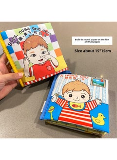 Generic Blepa Facial Features Cognitive Cloth Book Baby Baby Touch Stereo Sound Paper Early Education Cloth Book Character Tear Cloth Book-Color:Five Senses Cloth Book (Chinese And English Version)  - Image 5