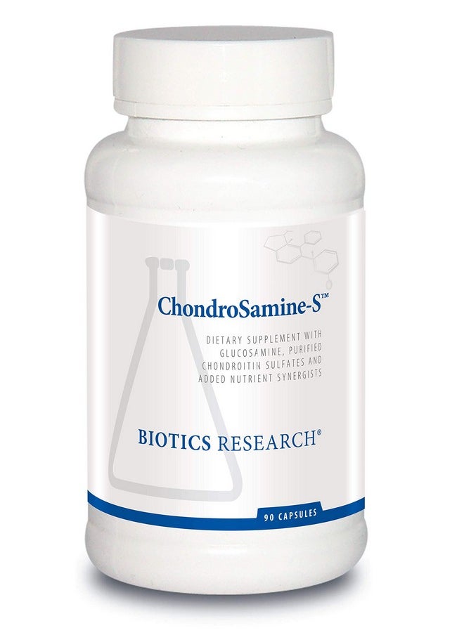 BIOTICS Research Chondrosamine S Comprehensive Joint And Connective Tissue Support 600 Elemental Glucosamine Msm Vitamin C Manganese Niacin Pantothenic Acid Folate B12 Sod Catalase 90Caps  - Image 2
