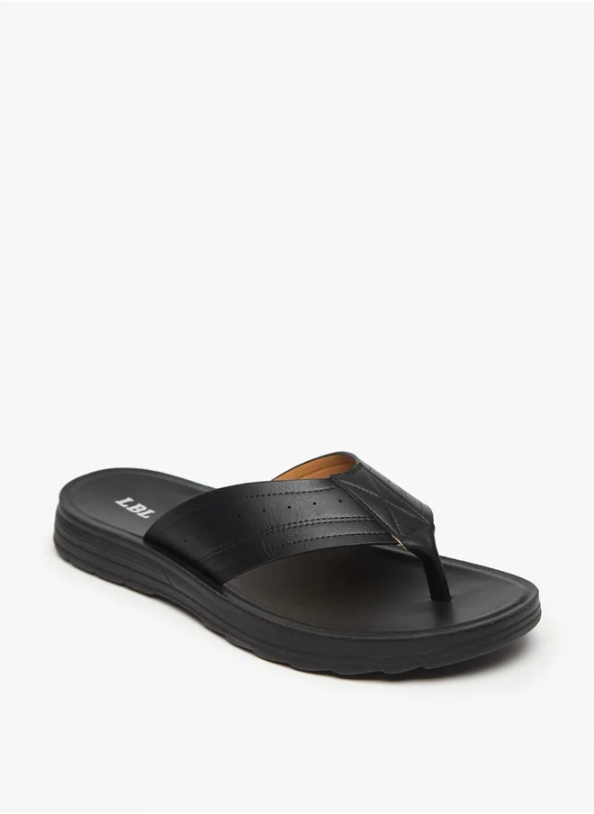 ال بي ال من شو اكسبرس Men's Textured Slip-On Thong Sandals Ramadan Collection