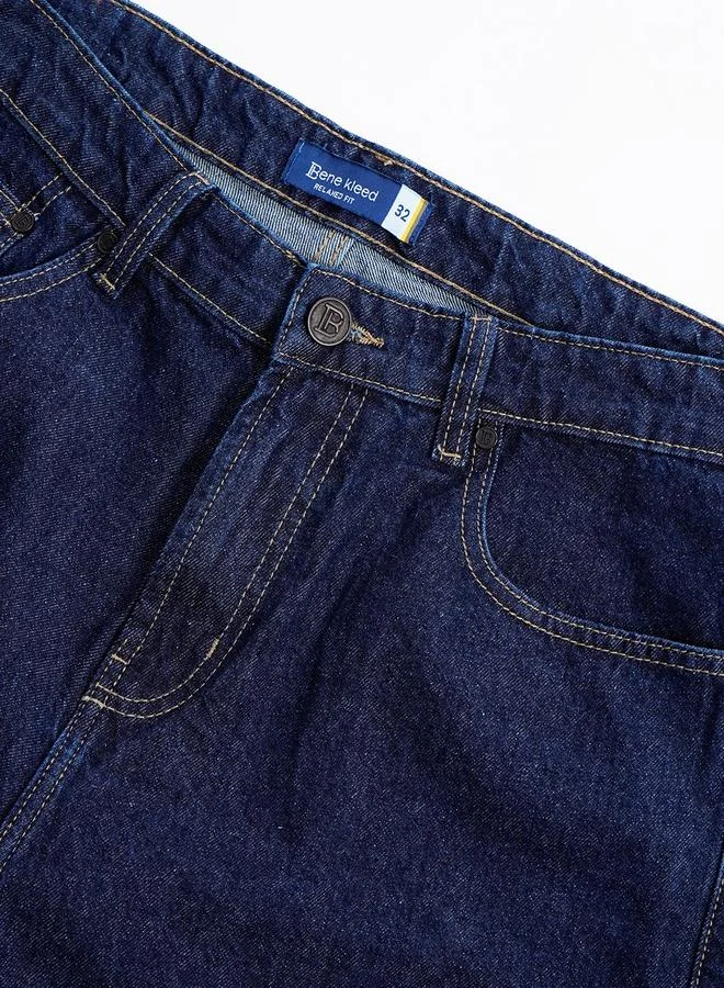 ستايلي Men Dark Blue Relaxed Fit Denim Shorts By Bene Kleed