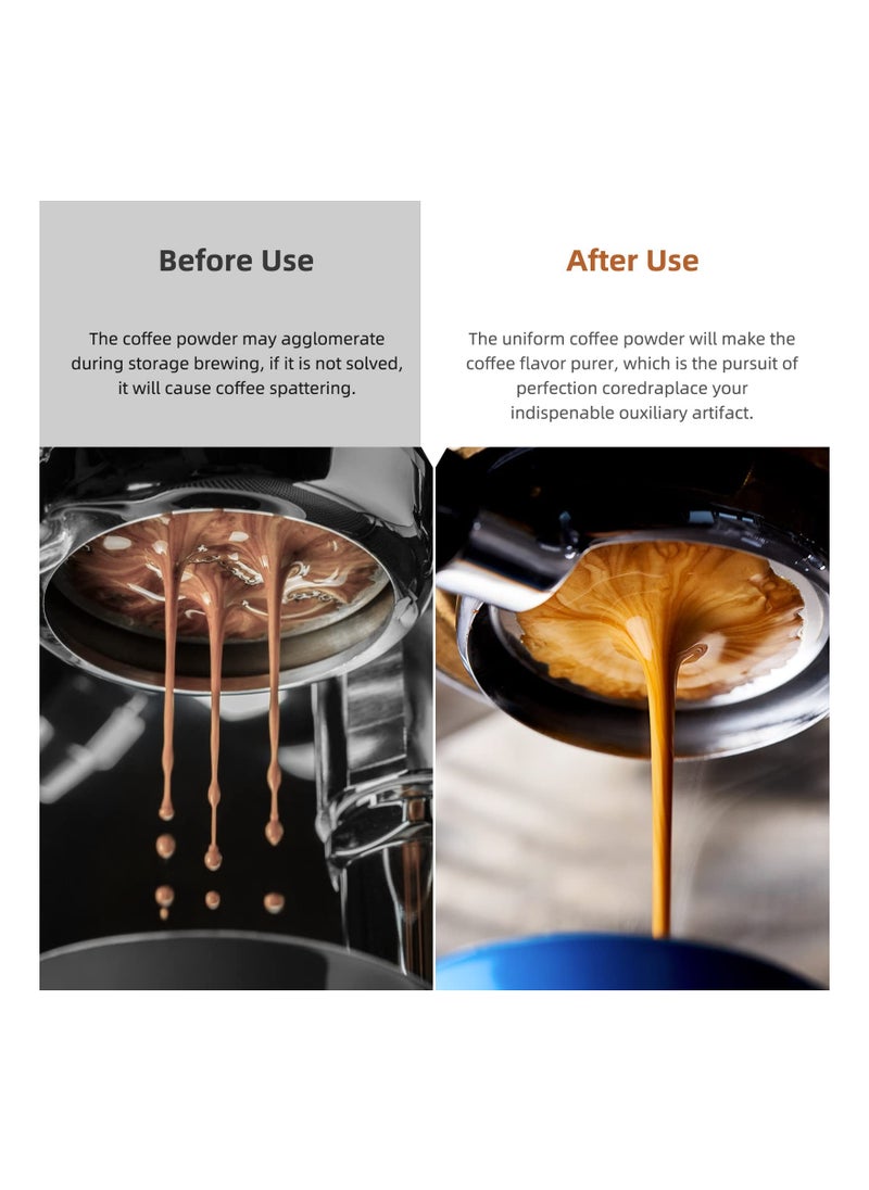 SYOSI - WDT Espresso Distribution Tool, Coffee Stirring Tool with Natural Wood Handle and Stand, 0.3mm 10 Thick Spring Needles Coffee Stirrer (Walnut) - Image 1
