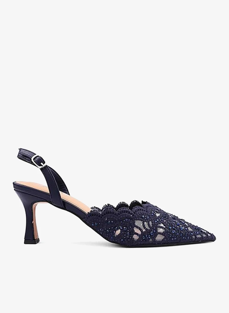 Cuple Women Pointed Toe Slingback Heels